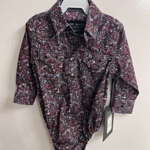 Button Down Western Shirt 12 Months